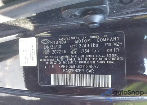 2013 Hyundai Veloster Re:mix z USA, uszkodzony, nr VIN KMHTC6AD0DU136857